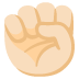 ✊🏻 raised fist: light skin tone display on Google